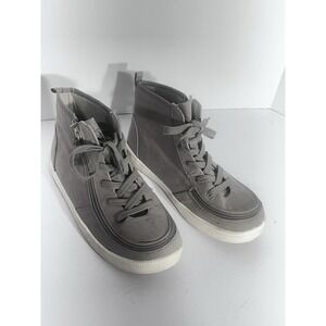Billy Adaptive Footwear Big Kid High-Top Sneaker Grey w/White Sole Size 6